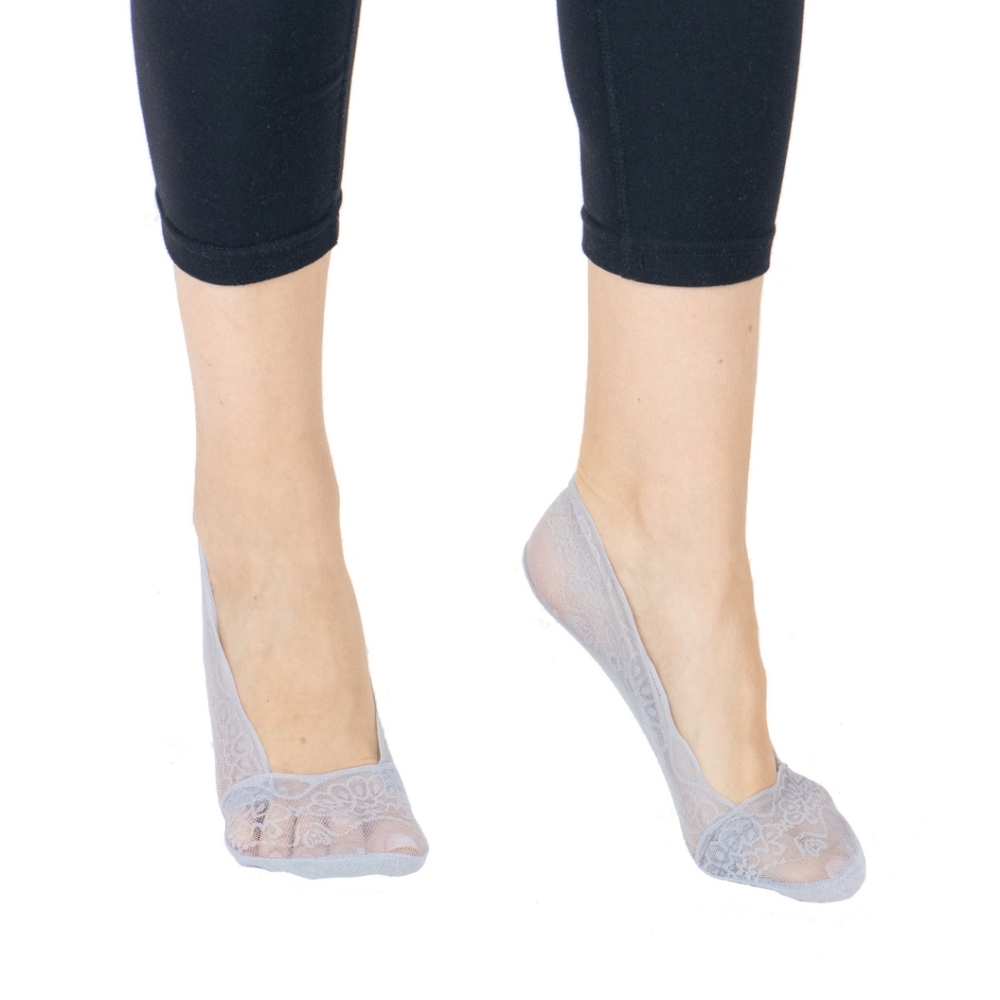 Pudus M/L Almost Naked | No-Show Lace Liner | 2-PackSize soft gray blue